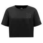 MLB DETROIT TIGERS TRIPLE BLACK WOMEN'S SINGLE JERSEY BOXY TOP (TRIPLE BLACK)