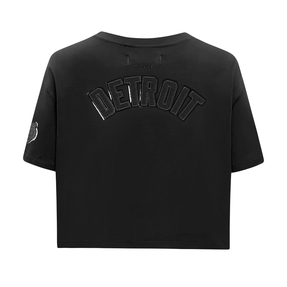 MLB DETROIT TIGERS TRIPLE BLACK WOMEN'S SINGLE JERSEY BOXY TOP (TRIPLE BLACK)