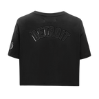 MLB DETROIT TIGERS TRIPLE BLACK WOMEN'S SINGLE JERSEY BOXY TOP (TRIPLE BLACK)