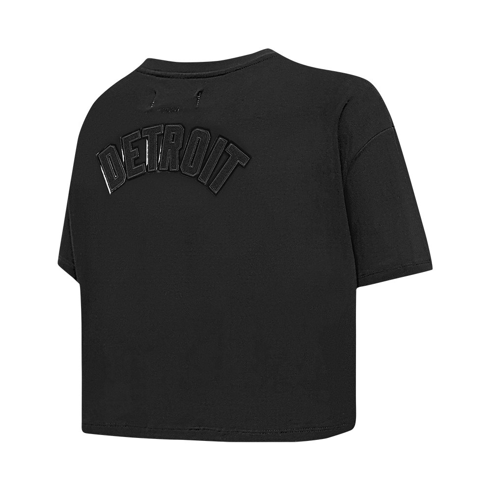 MLB DETROIT TIGERS TRIPLE BLACK WOMEN'S SINGLE JERSEY BOXY TOP (TRIPLE BLACK)