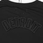 MLB DETROIT TIGERS TRIPLE BLACK WOMEN'S SINGLE JERSEY BOXY TOP (TRIPLE BLACK)