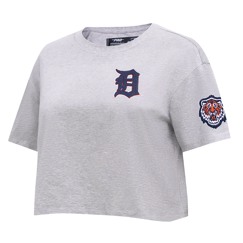 MLB DETROIT TIGERS CLASSIC WOMEN'S BOXY TOP (HEATHER GREY)