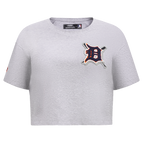 MLB DETROIT TIGERS MASHUP WOMEN'S BOXY TOP (HEATHER GREY)