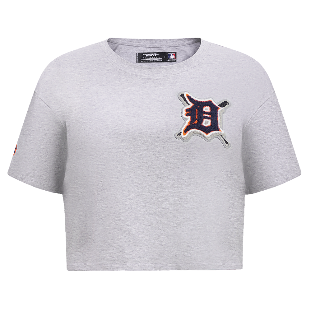 MLB DETROIT TIGERS MASHUP WOMEN'S BOXY TOP (HEATHER GREY)