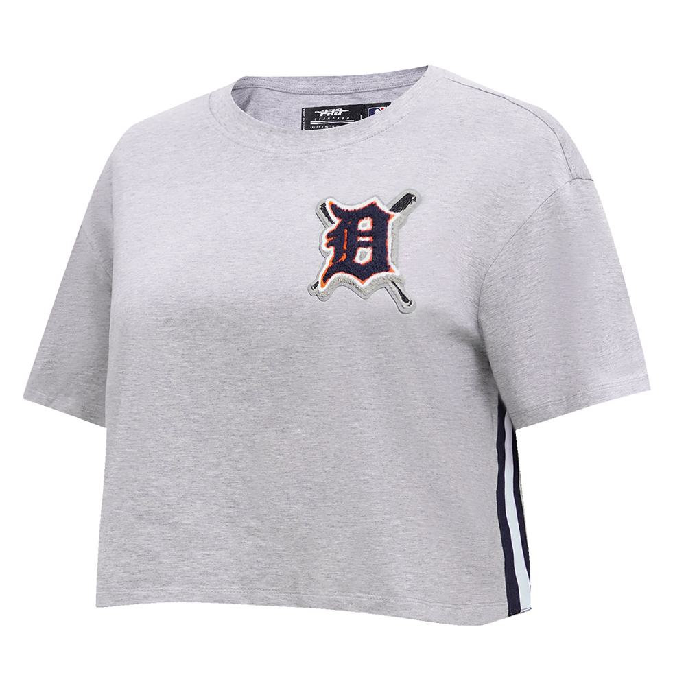 MLB DETROIT TIGERS MASHUP WOMEN'S BOXY TOP (HEATHER GREY)