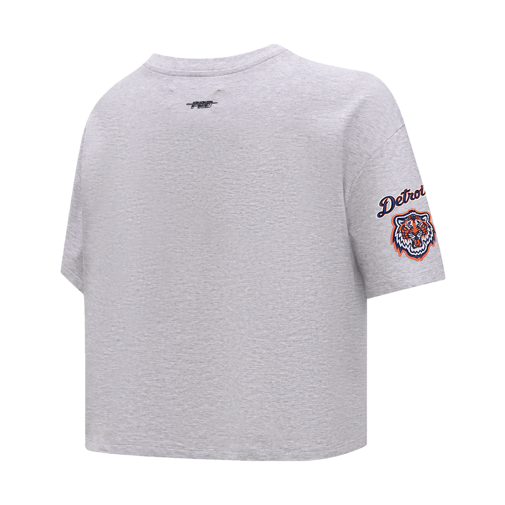 MLB DETROIT TIGERS MASHUP WOMEN'S BOXY TOP (HEATHER GREY)