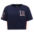 MLB DETROIT TIGERS HAUT MASHUP À COUPE CARRÉE POUR FEMME (MARINE MINUIT)