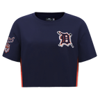 MLB DETROIT TIGERS HAUT MASHUP À COUPE CARRÉE POUR FEMME (MARINE MINUIT)