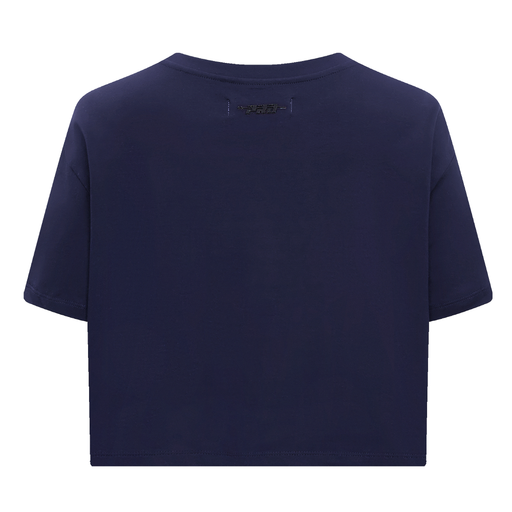 MLB DETROIT TIGERS HAUT MASHUP À COUPE CARRÉE POUR FEMME (MARINE MINUIT)