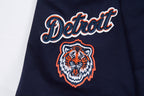 MLB DETROIT TIGERS HAUT MASHUP À COUPE CARRÉE POUR FEMME (MARINE MINUIT)
