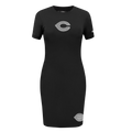 MLB DETROIT TIGERS REVERSE FRENCH TERRY WOMEN'S BODYCON DRESS (BLACK)