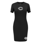 MLB DETROIT TIGERS REVERSE FRENCH TERRY WOMEN'S BODYCON DRESS (BLACK)