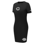 MLB DETROIT TIGERS REVERSE FRENCH TERRY WOMEN'S BODYCON DRESS (BLACK)