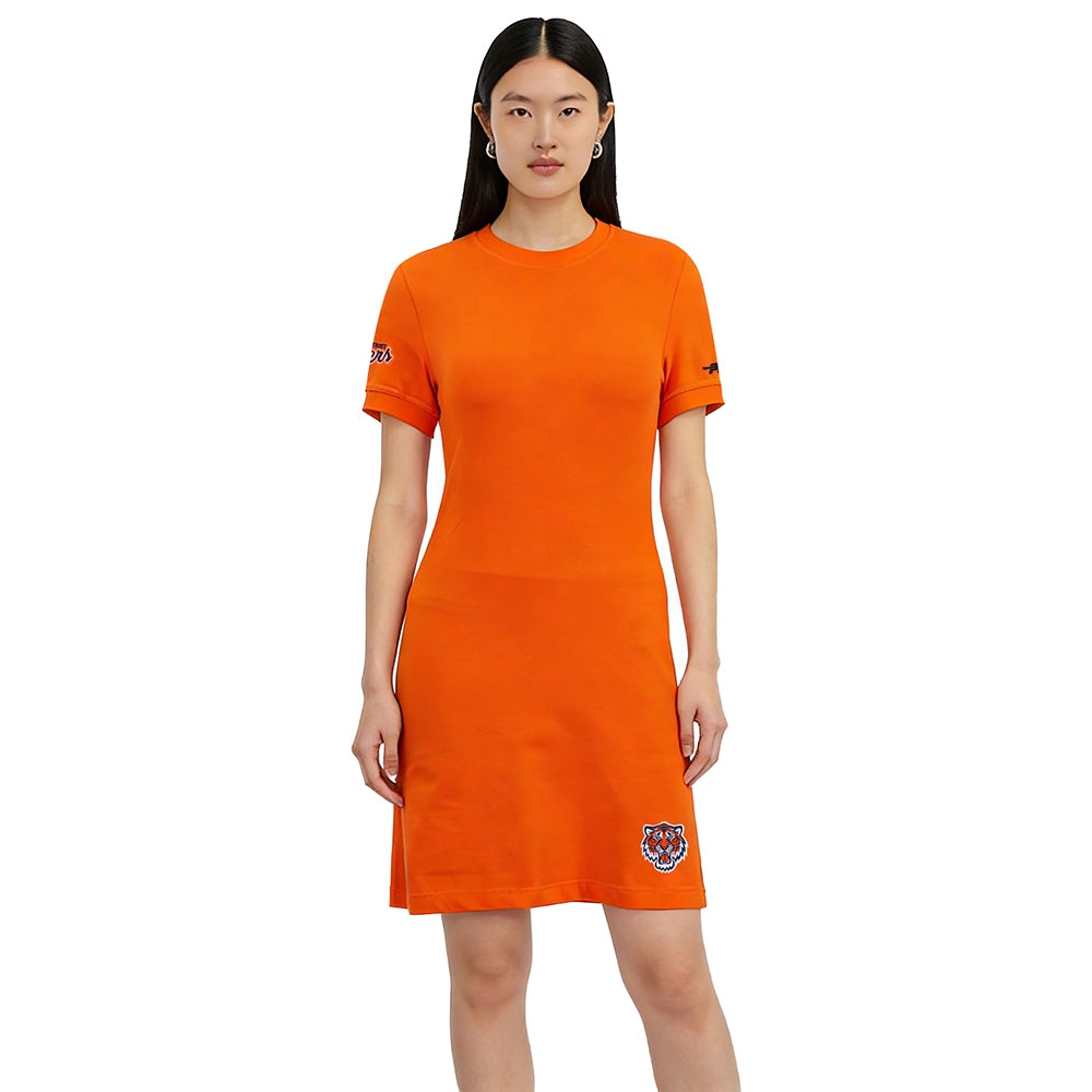 MLB DETROIT TIGERS CLASSIC CHENILLE ROBE MOULANTE POUR FEMME (ORANGE)