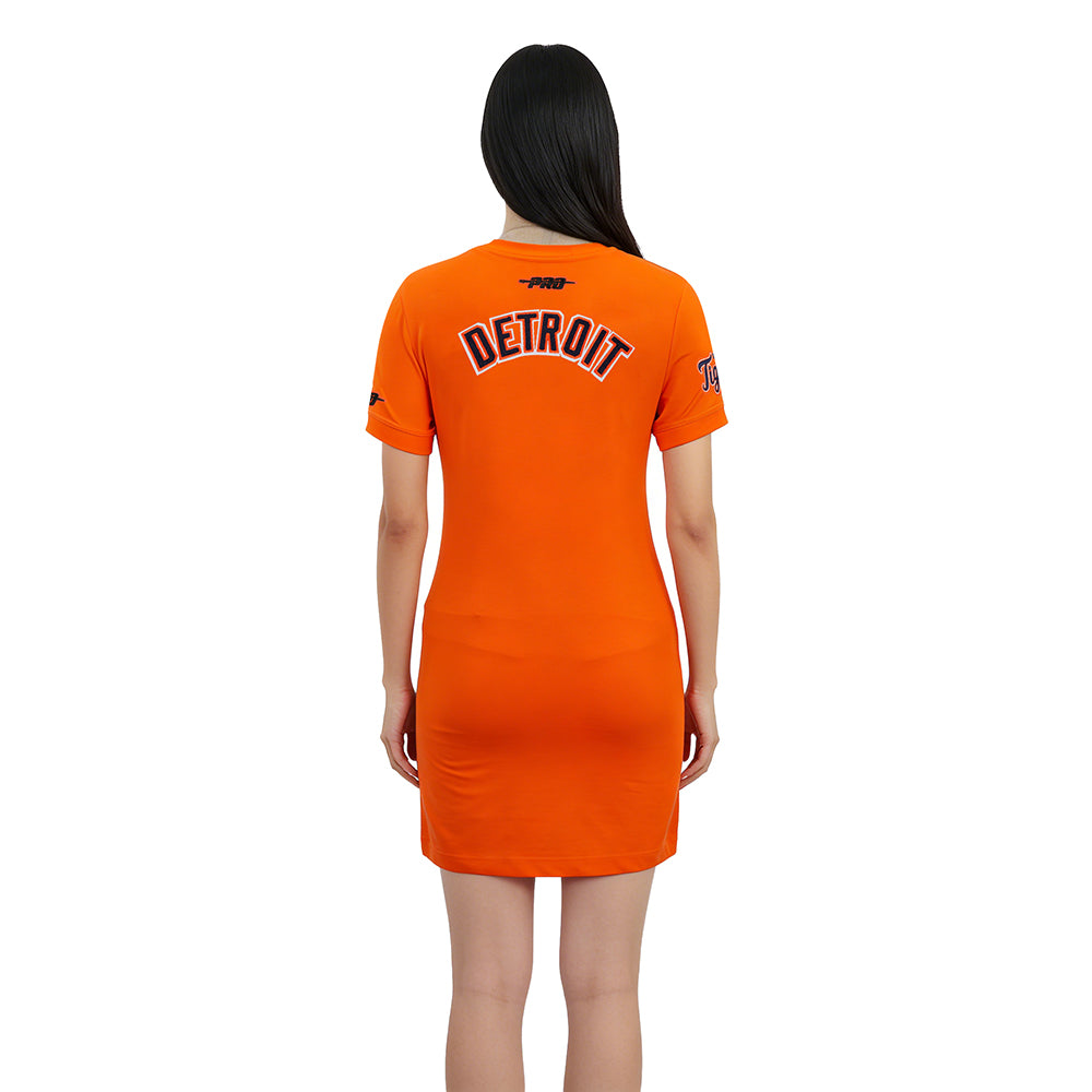 MLB DETROIT TIGERS CLASSIC CHENILLE ROBE MOULANTE POUR FEMME (ORANGE)