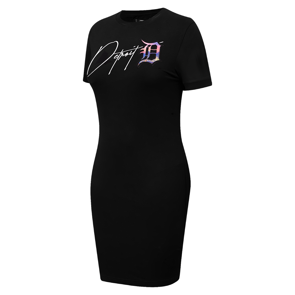 MLB DETROIT TIGERS CITY SCAPE WOMEN'S BODYCON DRESS (BLACK)
