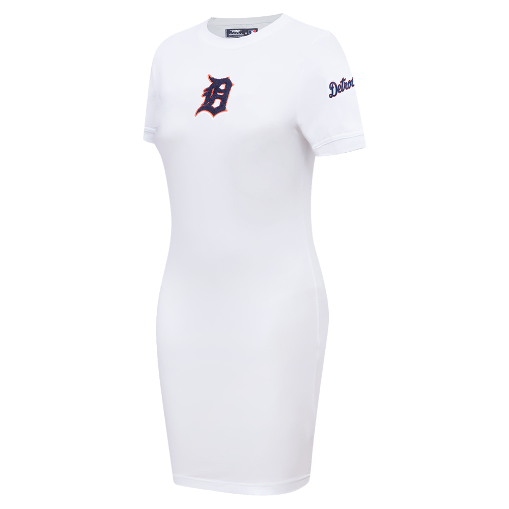 MLB DETROIT TIGERS CLASSIC WOMEN'S BODYCON DRESS (WHITE)