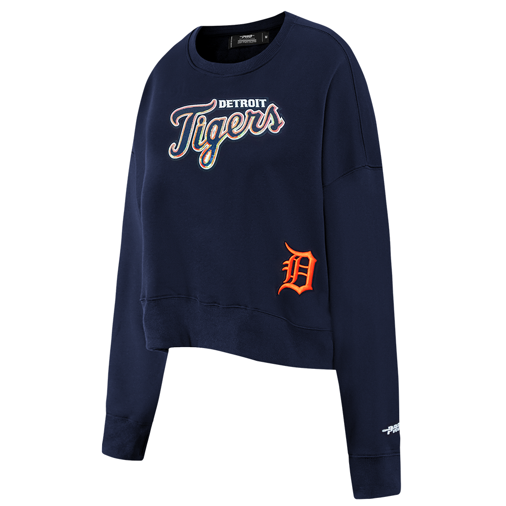 MLB DETROIT TIGERS GAME DAY CLASSICS WOMEN'S DOUBLE KNIT CREWNECK (MIDNIGHT NAVY)