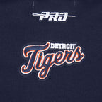 MLB DETROIT TIGERS CLASSIC CHENILLE CHANDAIL À COL ROND EN MOLLETON POUR FEMME (MARINE MINUIT)