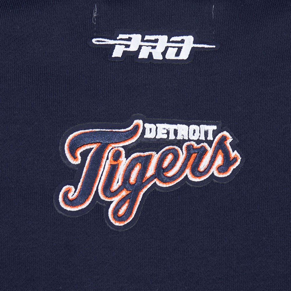 MLB DETROIT TIGERS CLASSIC CHENILLE CHANDAIL À COL ROND EN MOLLETON POUR FEMME (MARINE MINUIT)