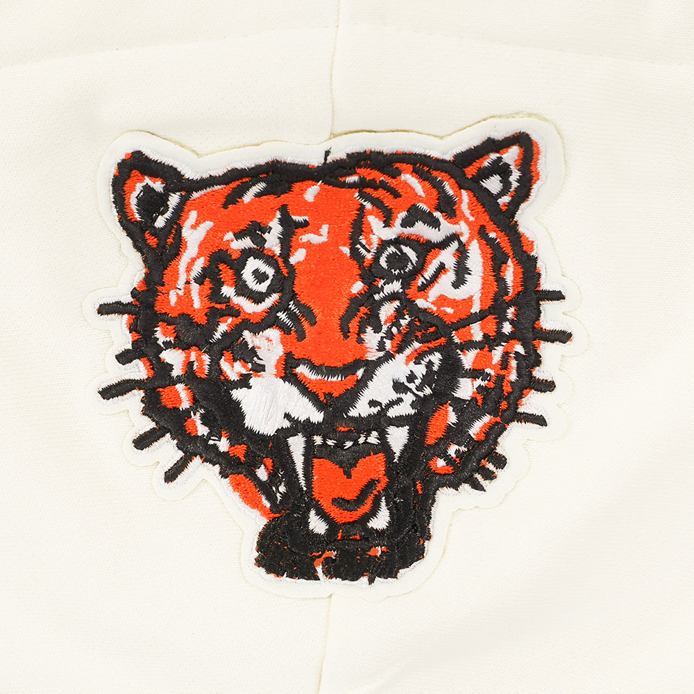 MLB DETROIT TIGERS RETRO CLASSIC CHANDAIL À CAPUCHON COURT EN MOLLETON CÔTELÉ POUR FEMME (COQUILLE D'ŒUF/MARINE MINUIT)