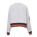 MLB DETROIT TIGERS CHANDAIL À COL ROND MASHUP CÔTELÉ POUR FEMME (GRIS CHINÉ/MARINE MINUIT/ORANGE)