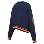 MLB DETROIT TIGERS CHANDAIL À COL ROND MASHUP CÔTELÉ POUR FEMME (MARINE MINUIT/ORANGE/MARINE MINUIT)