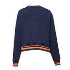 MLB DETROIT TIGERS CHANDAIL À COL ROND MASHUP CÔTELÉ POUR FEMME (MARINE MINUIT/ORANGE/MARINE MINUIT)