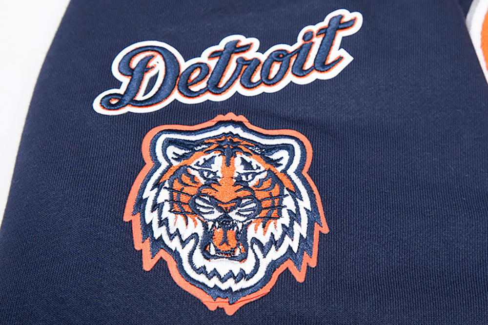 MLB DETROIT TIGERS CHANDAIL À COL ROND MASHUP CÔTELÉ POUR FEMME (MARINE MINUIT/ORANGE/MARINE MINUIT)