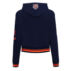 MLB DETROIT TIGERS RETRO CLASSIC CHANDAIL À CAPUCHON COURT CÔTELÉ POUR FEMME (MARINE MINUIT/ORANGE/MINUIT)