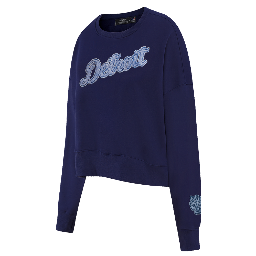 MLB DETROIT TIGERS VARSITY BLUES WOMEN'S CREWNECK (MIDNIGHT NAVY)