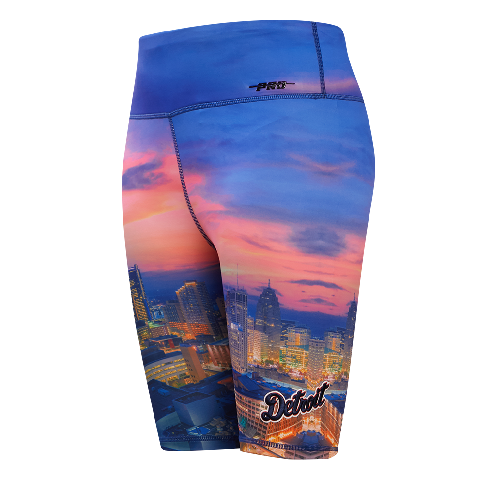 MLB DETROIT TIGERS CITY SCAPE AOP LUX WOMEN'S BIKE SHORT (DT1)