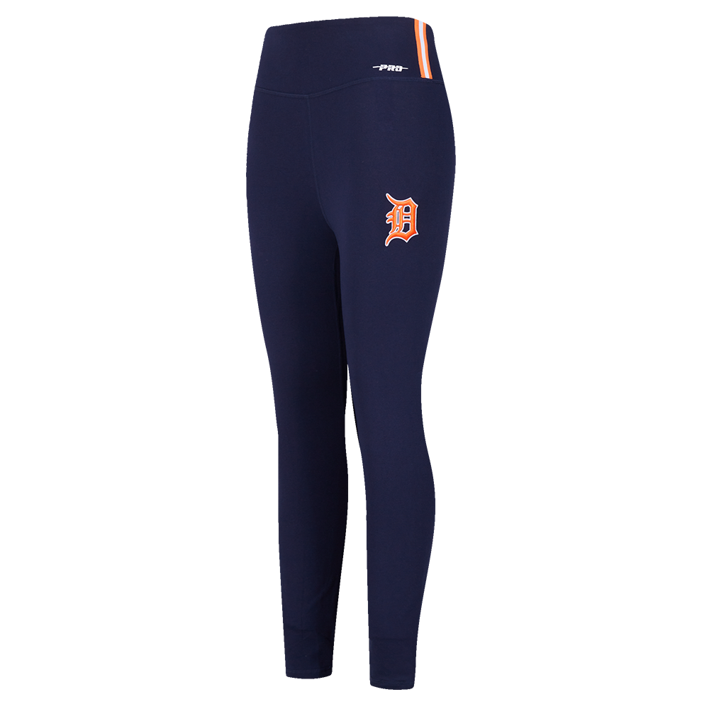 MLB DETROIT TIGERS SCRIPT TAIL WOMEN'S HIGH WAIST JERSEY LEGGING (MIDNIGHT NAVY)
