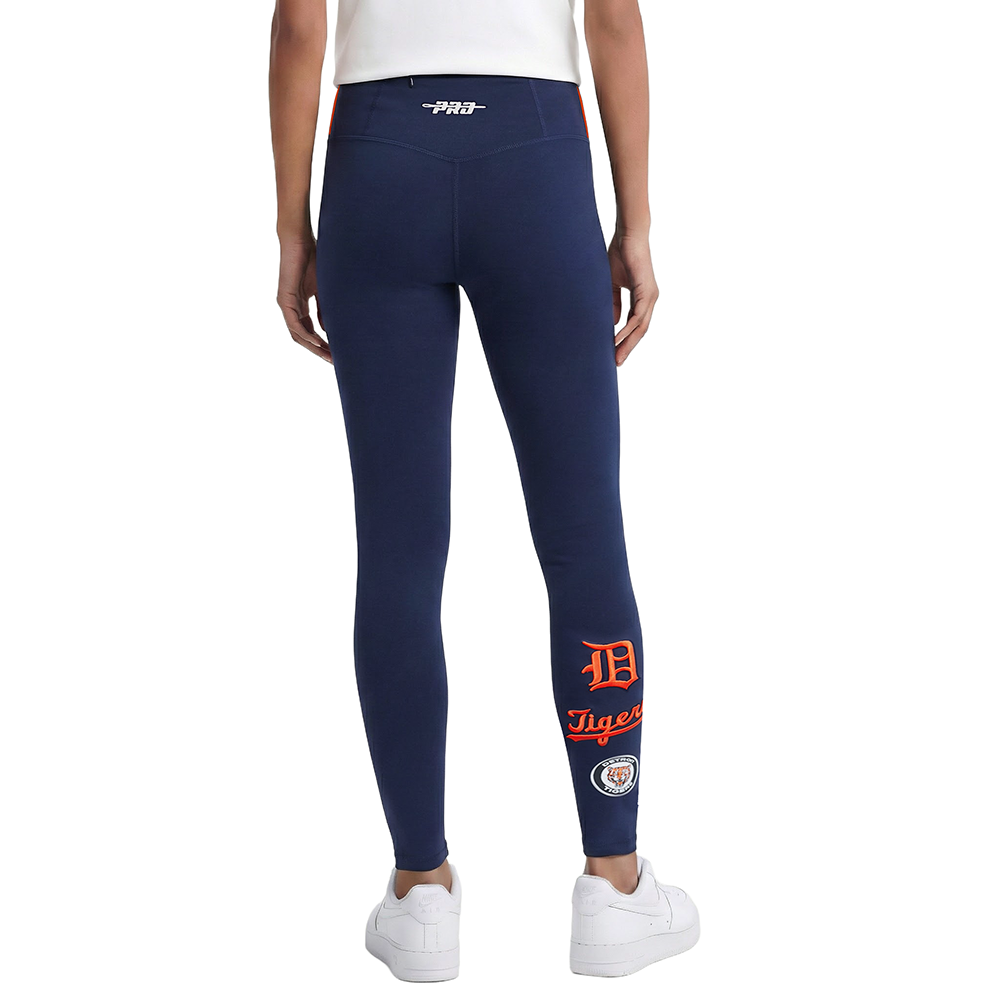 MLB DETROIT TIGERS RETRO CLASSIC LEGGING EN JERSEY ÉPAIS POUR FEMME (MARINE MINUIT)