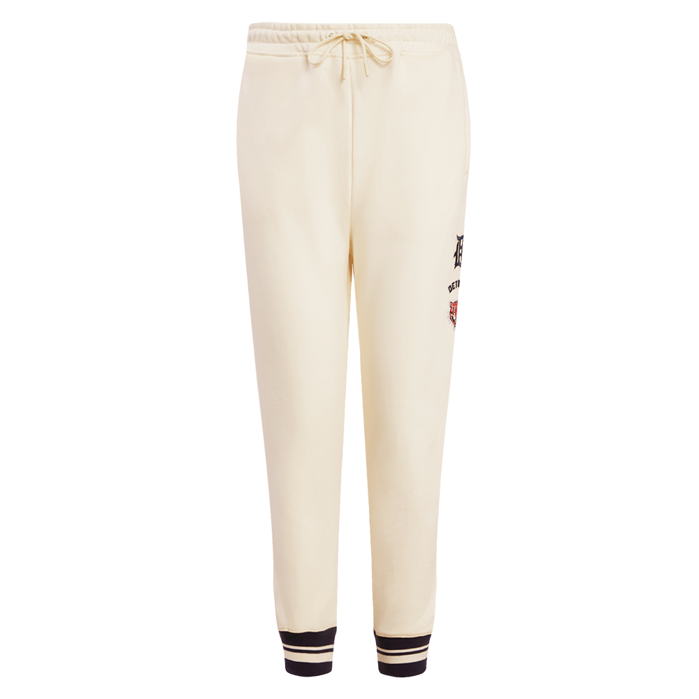 MLB DETROIT TIGERS RETRO CLASSIC PANTALON OUATÉ CÔTELÉ POUR FEMME (COQUILLE D'ŒUF/MARINE MINUIT)