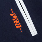 MLB DETROIT TIGERS LEGACY WOMEN'S CROPPED RIB WOOL VARSITY JACKET (MIDNIGHT NAVY/ORANGE/MIDNIGHT NAVY)