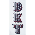 MLB DETROIT TIGERS LEGACY WOMEN'S CROPPED RIB WOOL VARSITY JACKET (MIDNIGHT NAVY/ORANGE/MIDNIGHT NAVY)