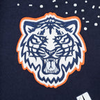 MLB DETROIT TIGERS LEGACY WOMEN'S CROPPED RIB WOOL VARSITY JACKET (MIDNIGHT NAVY/ORANGE/MIDNIGHT NAVY)