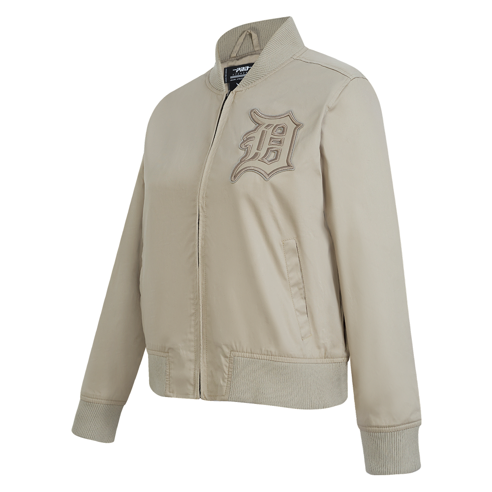 MLB DETROIT TIGERS NEUTRAL WOMEN'S TWILL JACKET (TAUPE)