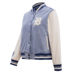 MLB DETROIT TIGERS VARSITY BLUES BLOUSON COLLÉGIAL EN DENIM POUR FEMME (DENIM/LIN)