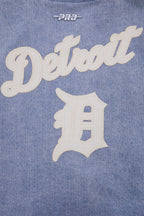 MLB DETROIT TIGERS VARSITY BLUES BLOUSON COLLÉGIAL EN DENIM POUR FEMME (DENIM/LIN)