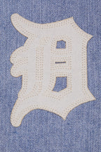 MLB DETROIT TIGERS VARSITY BLUES BLOUSON COLLÉGIAL EN DENIM POUR FEMME (DENIM/LIN)