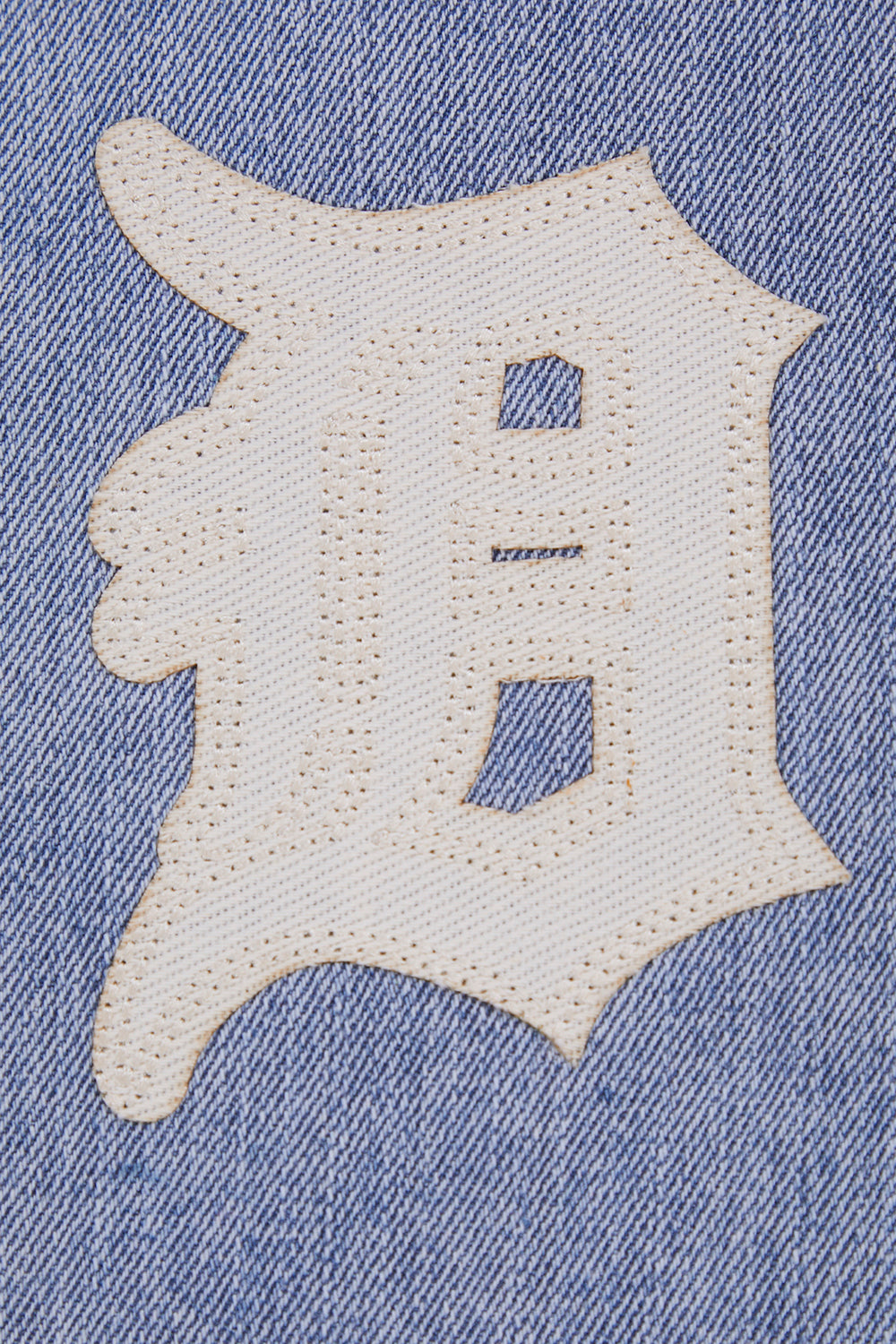 MLB DETROIT TIGERS VARSITY BLUES BLOUSON COLLÉGIAL EN DENIM POUR FEMME (DENIM/LIN)