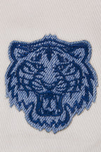 MLB DETROIT TIGERS VARSITY BLUES BLOUSON COLLÉGIAL EN DENIM POUR FEMME (DENIM/LIN)