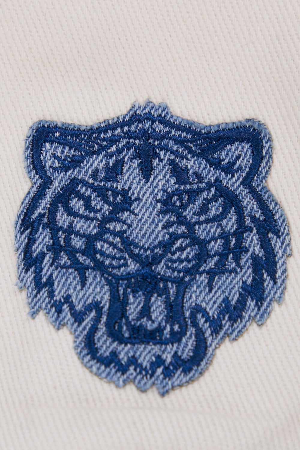MLB DETROIT TIGERS VARSITY BLUES BLOUSON COLLÉGIAL EN DENIM POUR FEMME (DENIM/LIN)