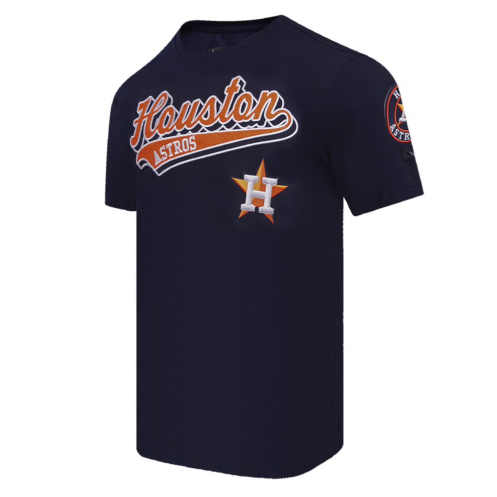 MLB HOUSTON ASTROS SCRIPT TAIL HAUT EN JERSEY SIMPLE POUR HOMME (MARINE MINUIT)