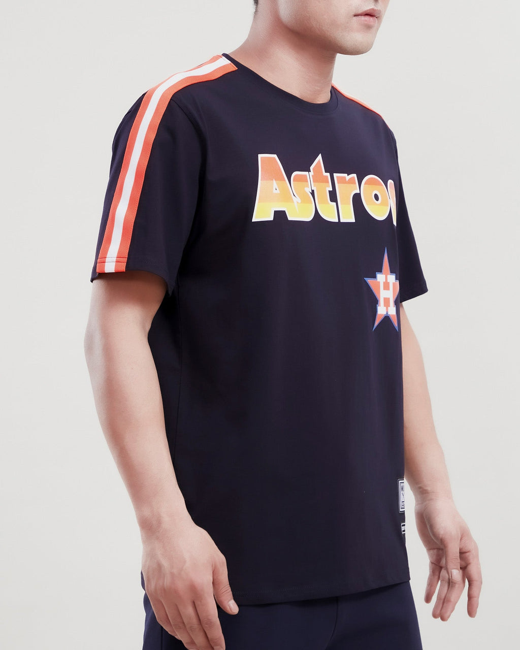 MLB HOUSTON ASTROS RETRO LOGO PRO TEAM MEN'S TAPING TOP (MIDNIGHT / ORANGE)