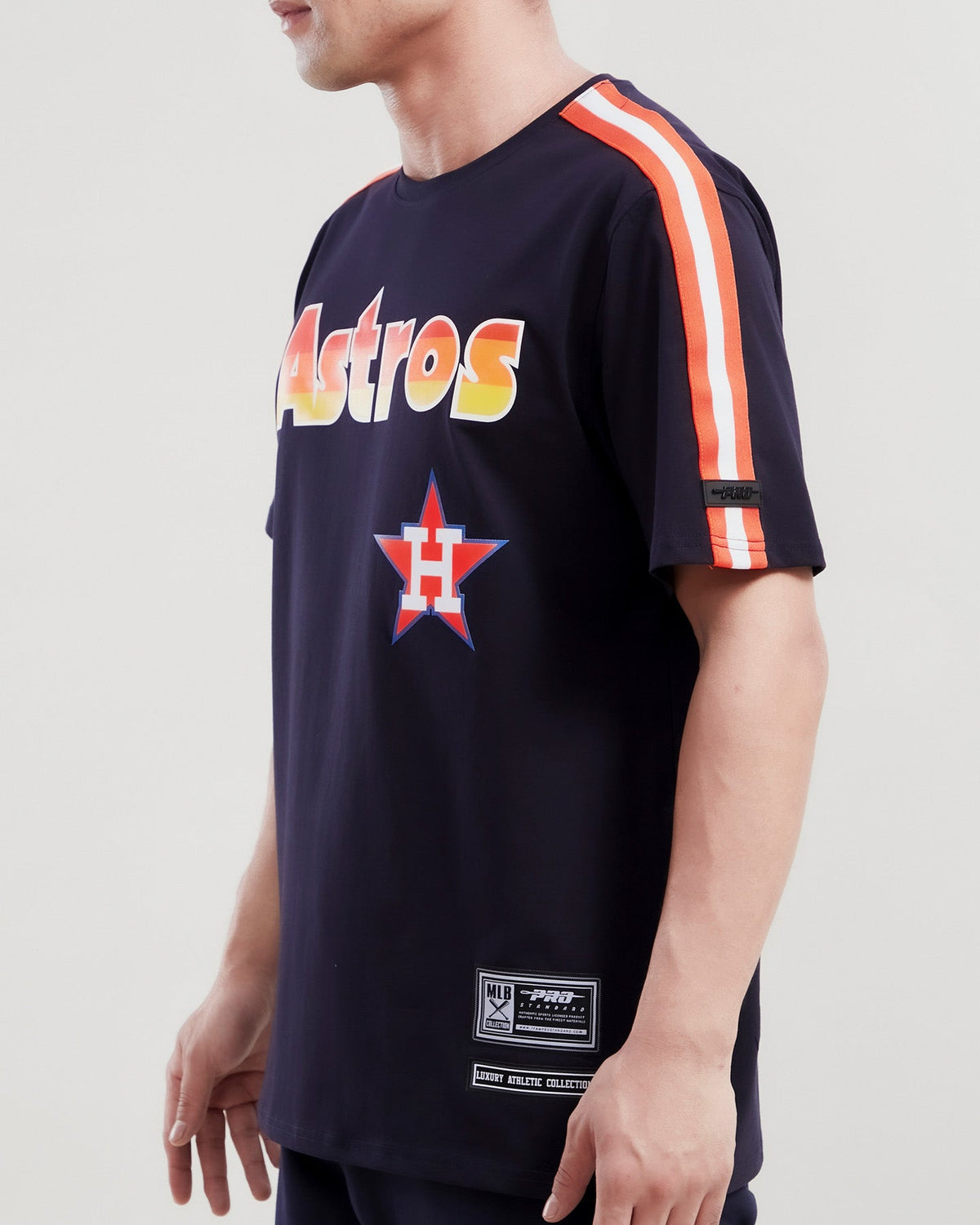 MLB HOUSTON ASTROS RETRO LOGO PRO TEAM MEN'S TAPING TOP (MIDNIGHT / ORANGE)