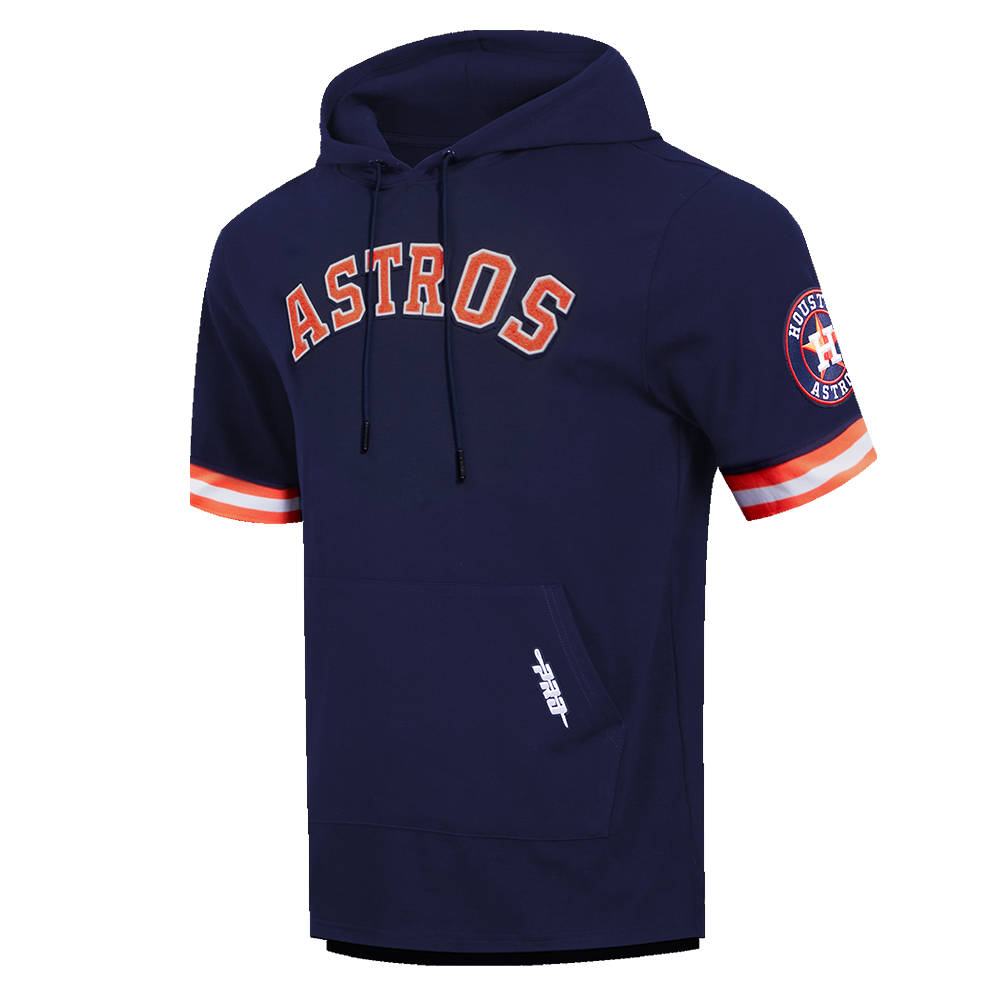 MLB HOUSTON ASTROS CLASSIC CHENILLE MEN'S PULLOVER HOODIE  (MIDNIGHT NAVY / ORANGE)