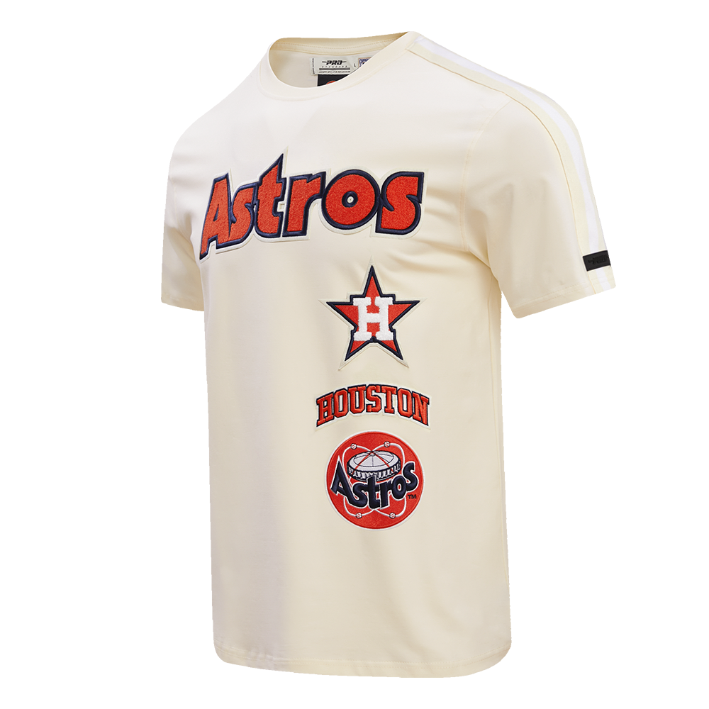 MLB HOUSTON ASTROS RETRO CLASSIC MEN'S STRIPED TOP (EGGSHELL/ MIDNIGHT NAVY)